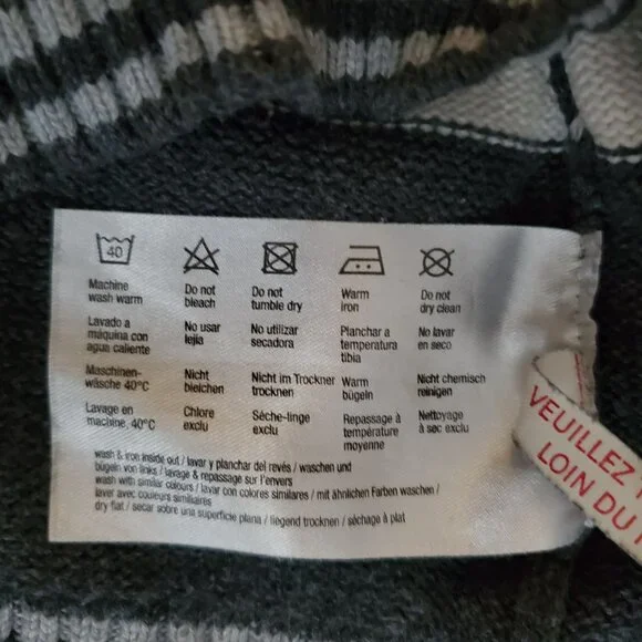 Esprit Kids Toddler Rusty Red Block Striped Crew Neck Pullover Knit Sweater 4T - Picture 8 of 12